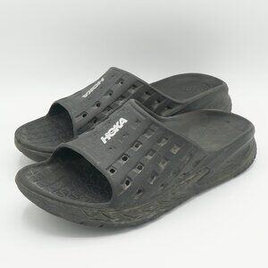 Hoka One One Black Unisex Recovery Slides Women's Size 10/Men's 8